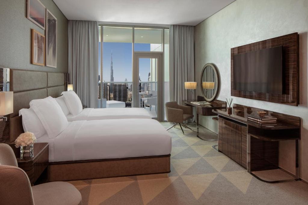 VIP Twin with Balcony and Burj Khalifa View room - Image 1