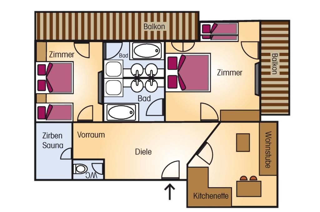 Two-Bedroom Deluxe Apartment room - Image 1