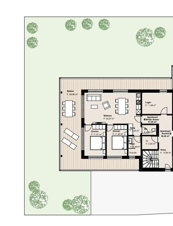 Two-Bedroom Apartment with Shower room - Image 2