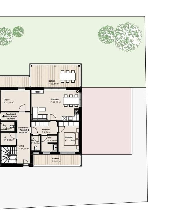 One-Bedroom Apartment with Shower room - Image 2