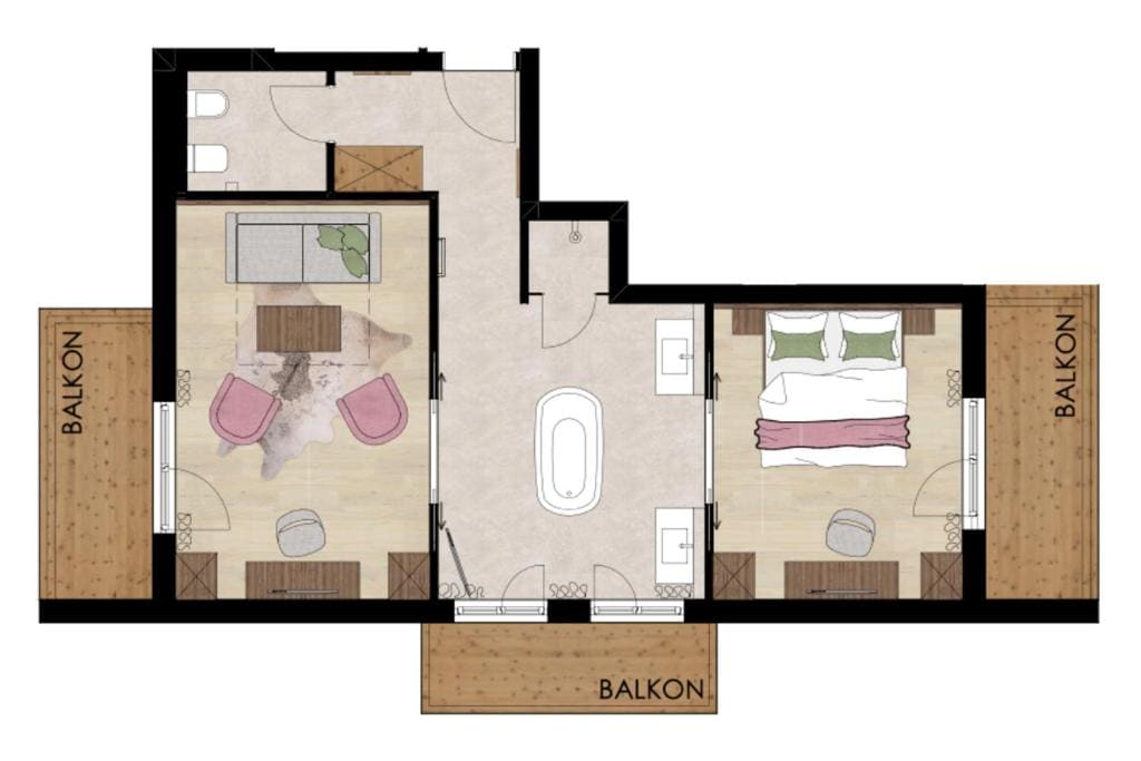 Suite with Spa Bath room - Image 3