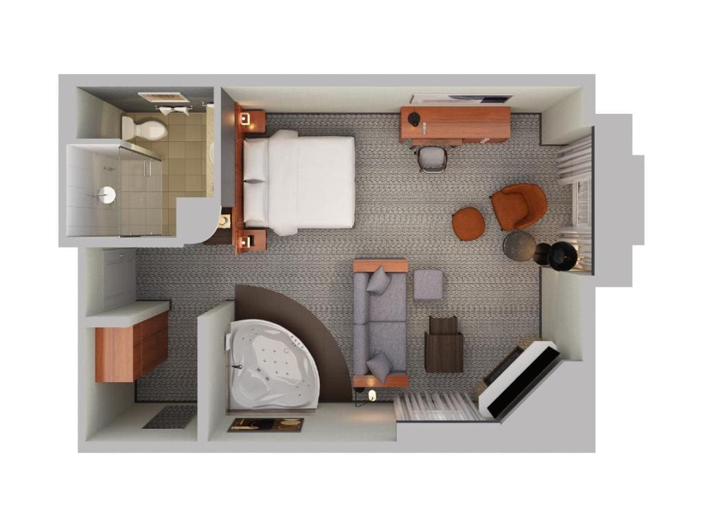 King Suite with Fireplace, Sofa Bed and Specialty Bathtub room - Image 2