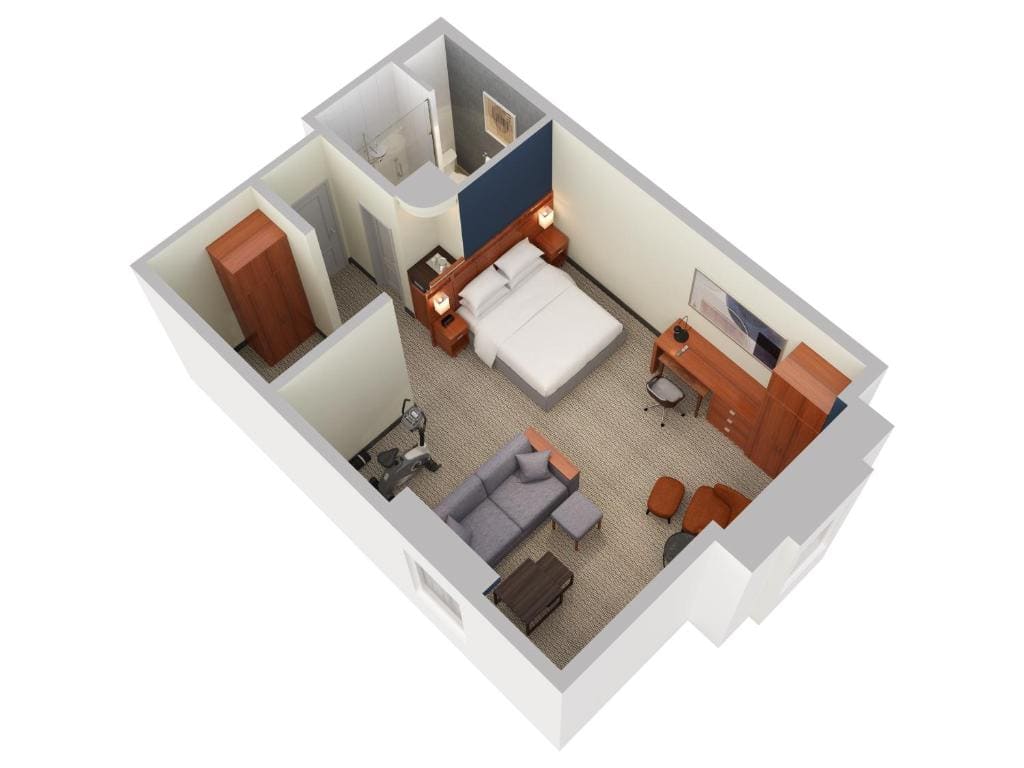 King Room with Exercise Equipment and Sofa Bed room - Image 1
