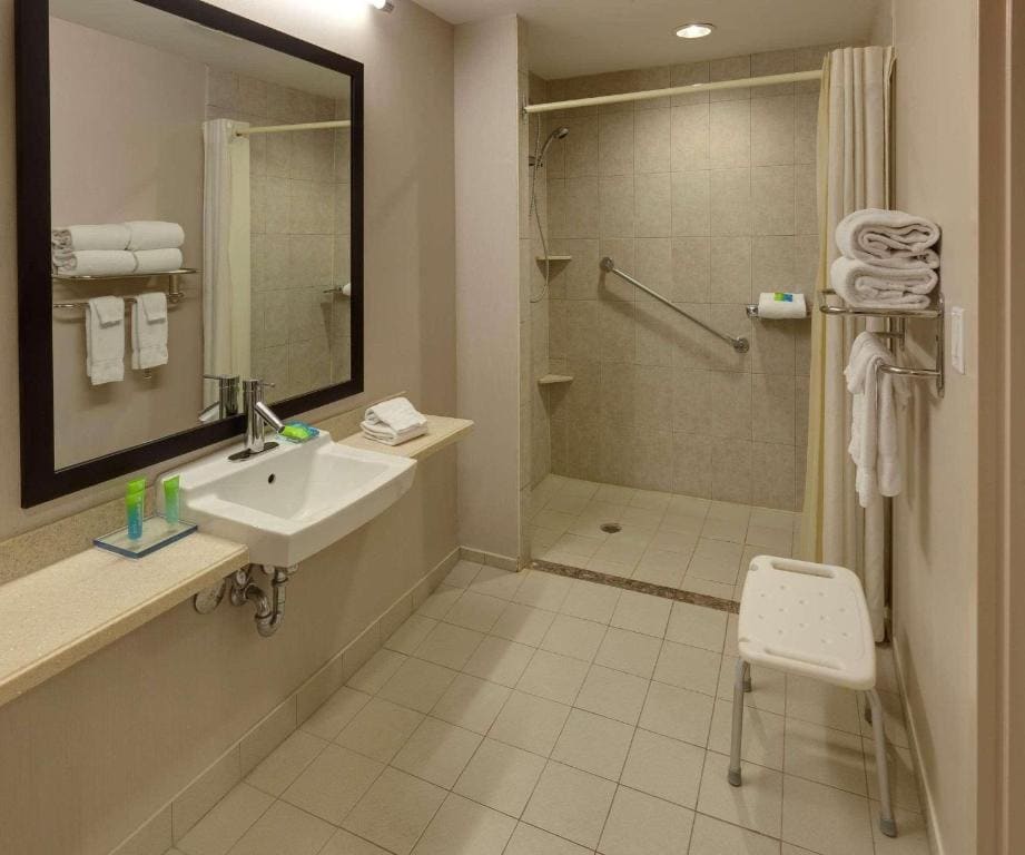 Standard Queen Room with Mobility Accessible Roll-In Shower room - Image 2