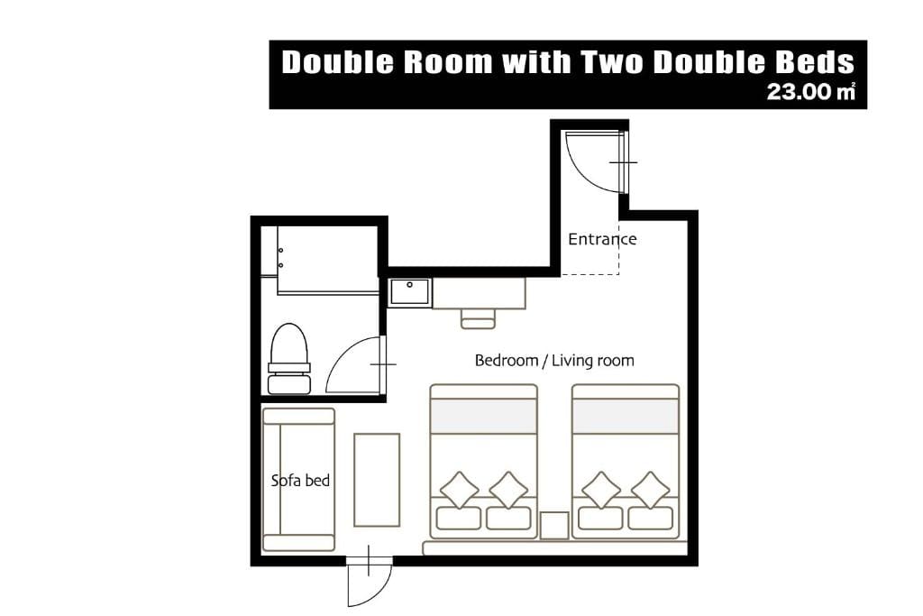 Double Room with Two Double Beds room - Image 3