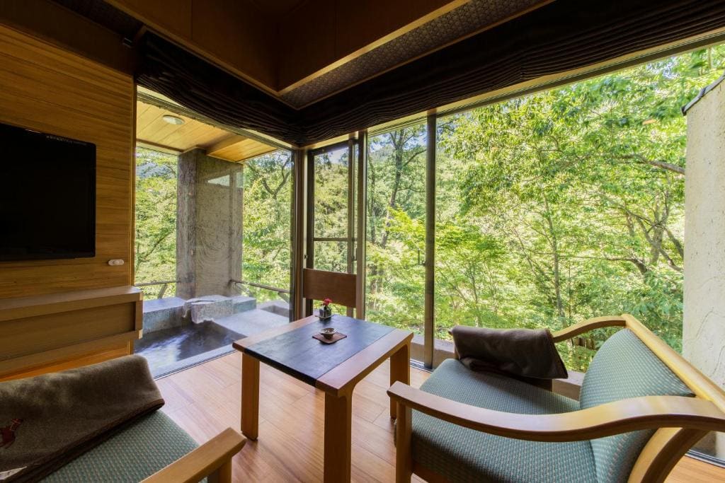 Room with Tatami Area and Open-Air Bath room - Image 1