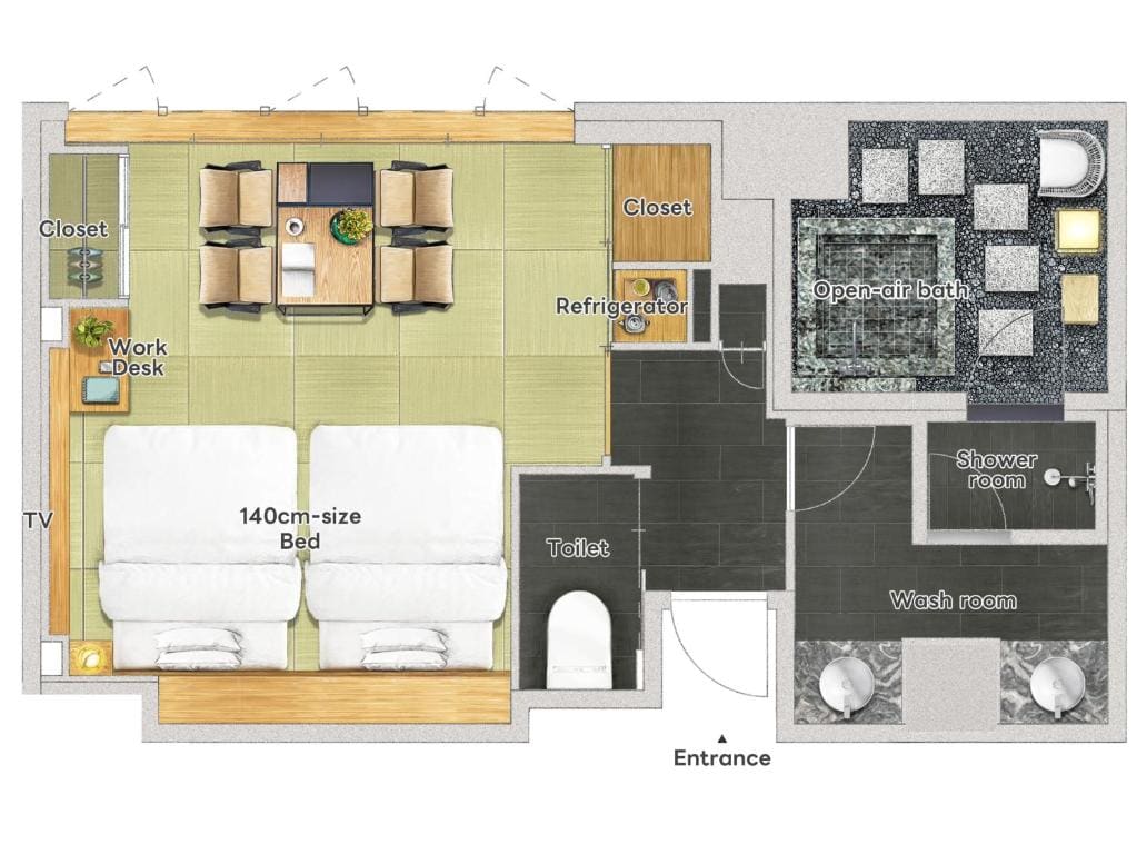 Japanese-Style Suite Room with Open-Air Bath room - Image 2