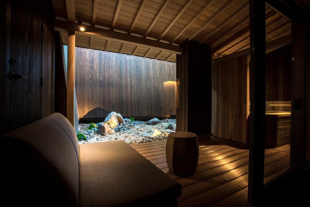 Twin Room with open-air bath & terrace TYPE A - Non-Smoking (Lower ground floor) room - Image 1
