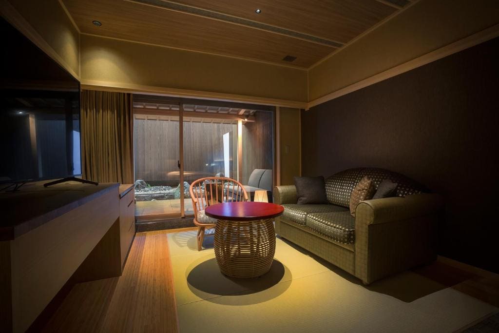 Twin Room with open-air bath & terrace TYPE B - Non-Smoking (Lower ground floor) room - Image 2