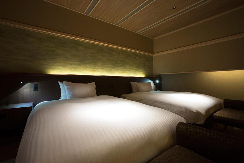 Twin Room with open-air bath & terrace TYPE B - Non-Smoking (Lower ground floor) room - Image 1