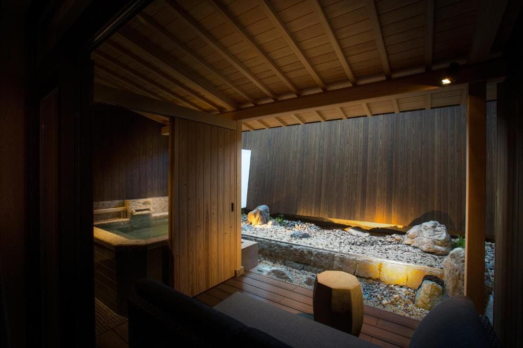 Twin Room with open-air bath & terrace TYPE C - Non-Smoking (Lower ground floor) room - Image 1