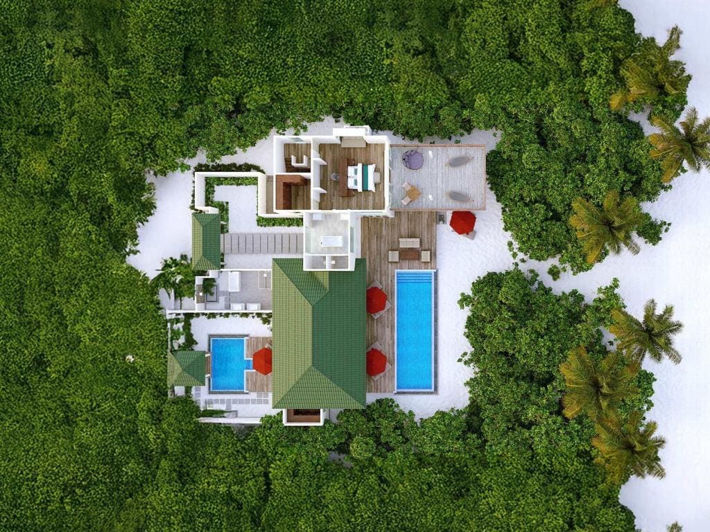 Two Bedroom Beach Residence with Pool - Free shared seaplane for 2 guests, minimum 7-night stay room - Image 3