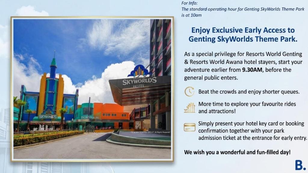 2026 Genting SkyWorlds Theme Park Room Package at Resorts World Awana - Superior Deluxe Room (2 Standard x Genting SkyWorlds Theme Park ticket 1-day unlimited entry) room - Image 1