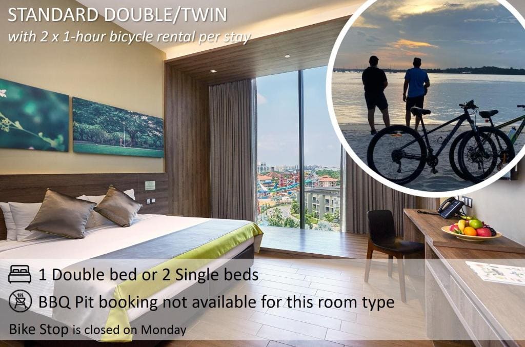 Double or Twin room with 2x 1 hour bike rental room - Image 1