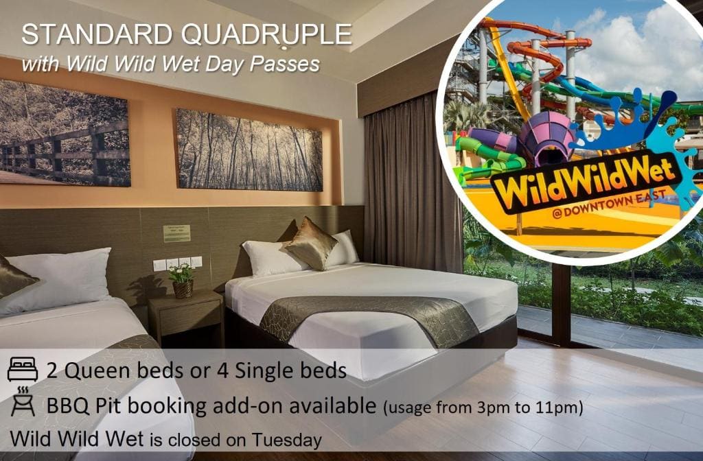 Standard Quadruple Room with Wild Wild Wet Park Tickets room - Image 1