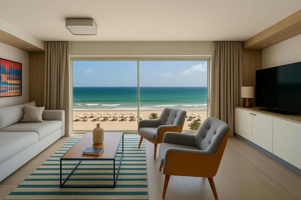 1 Bedroom Executive Suite, 1 King, Sofa bed, Seafront room - Image 3
