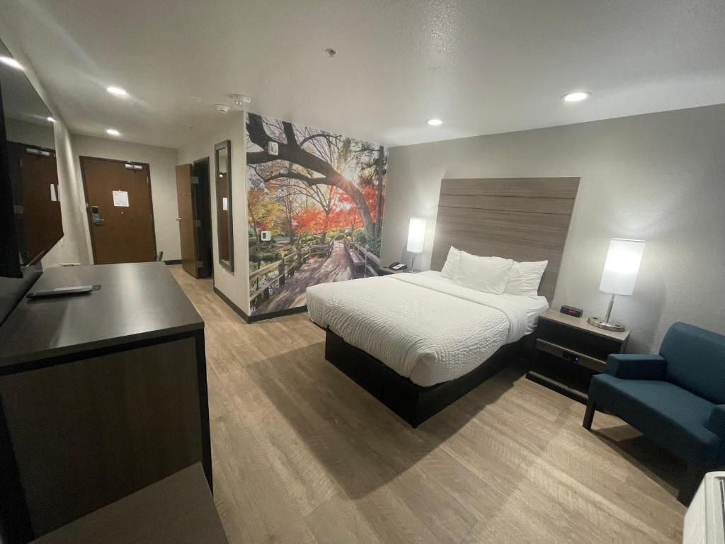 Queen Room with Roll-In Shower - Disability Access/Non Smoking/Interior Corridor room - Image 1