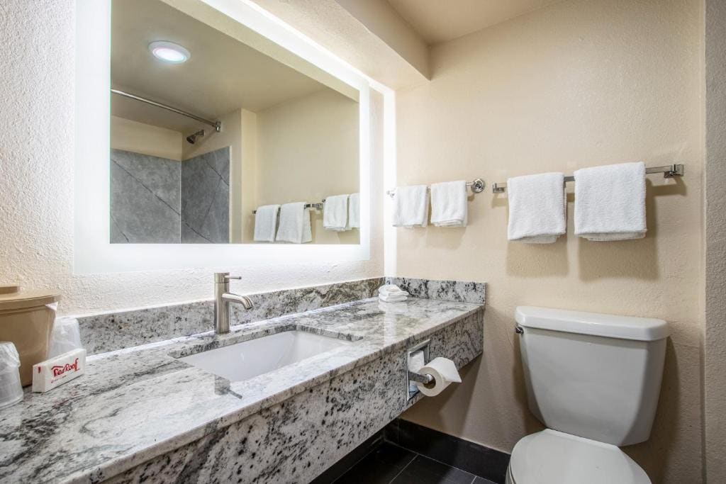 Deluxe Room with Two Double Beds Disability Access Roll-In Shower Non-Smoking room - Image 1
