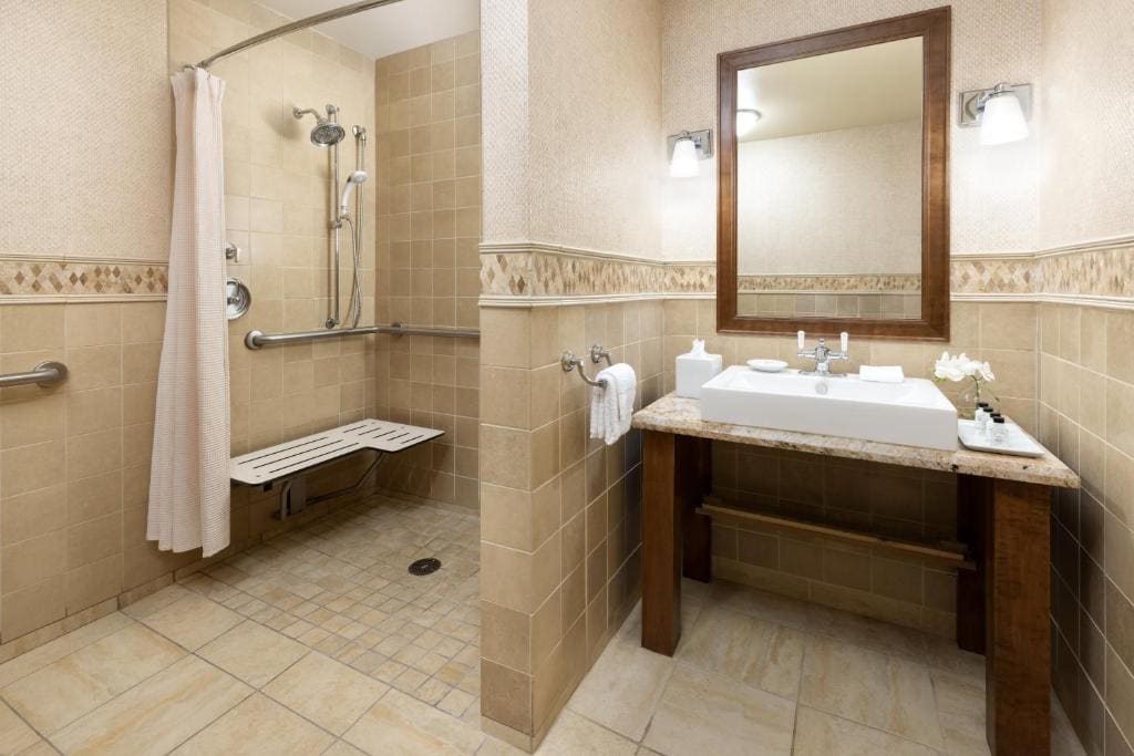 Standard Accessible King with Roll-In Shower room - Image 2
