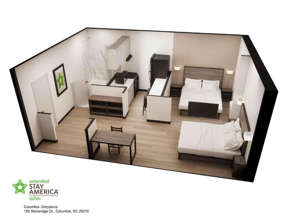 Studio with 2 Queen Beds - Non-Smoking room - Image 3