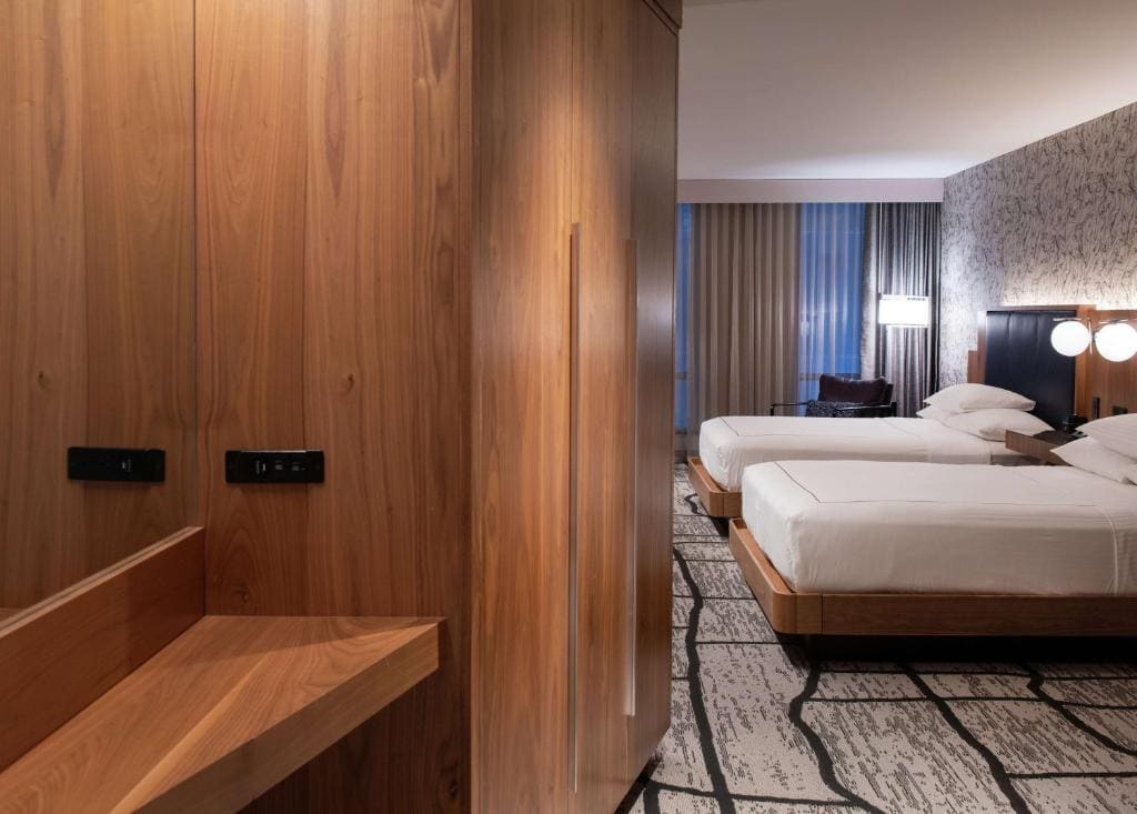 Deluxe Queen Room with Two Queen Beds and City View room - Image 3