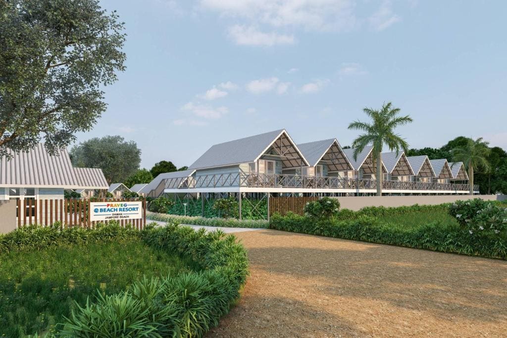 Praveg Beach Resort Daman, Jampore Beach - Main view