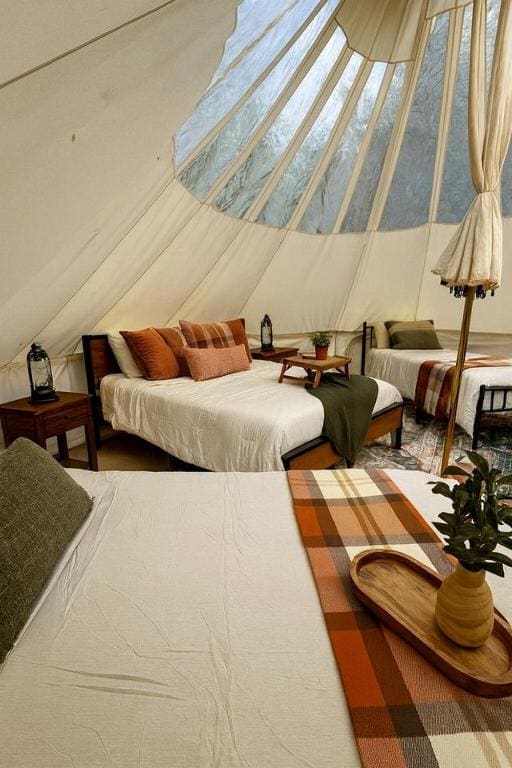 Luminous Glamping Bell Tent Retreat Missouri - View 2