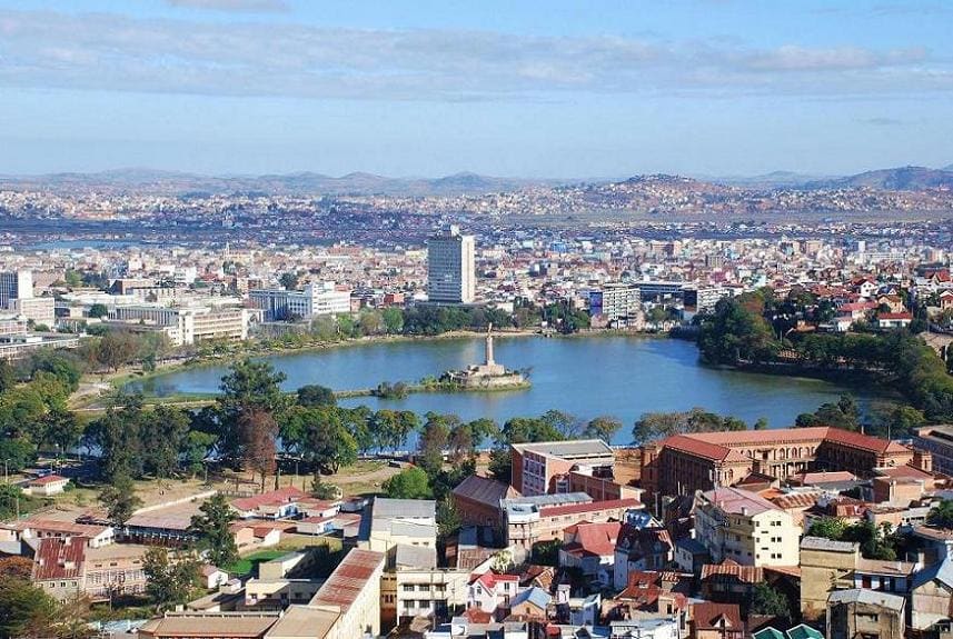 Uma vista de Antananarivo