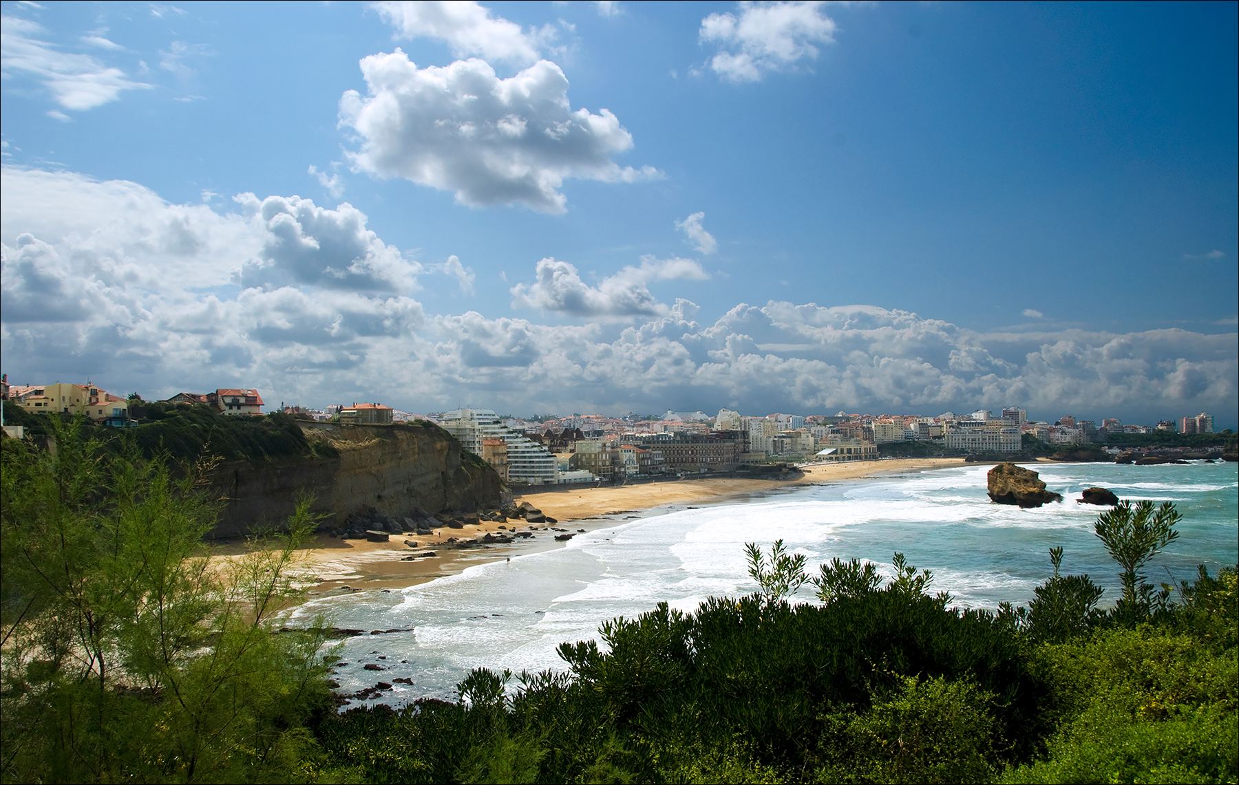 Uma vista de Biarritz