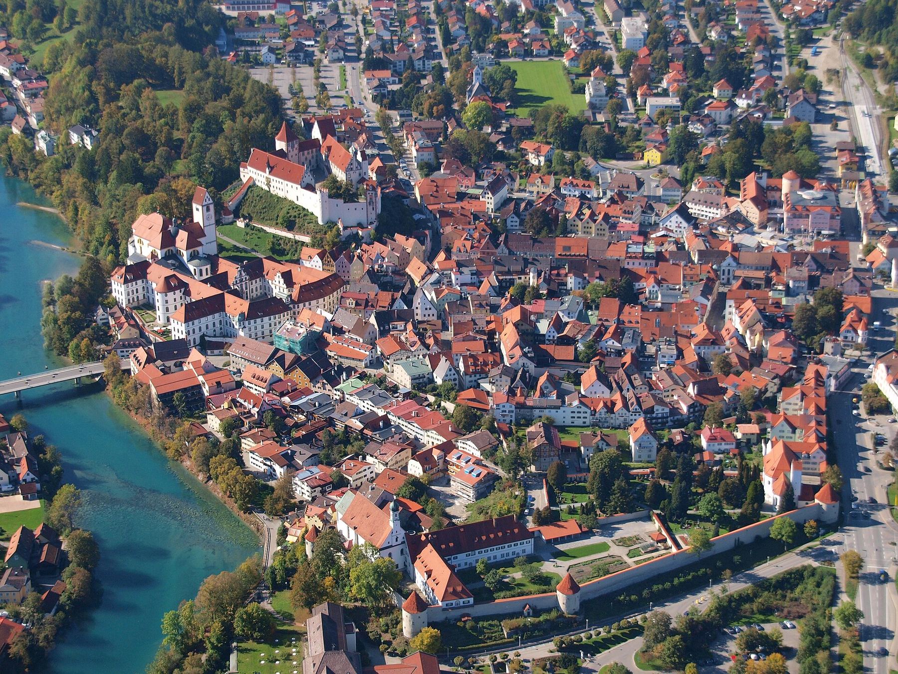 Una vista de Füssen