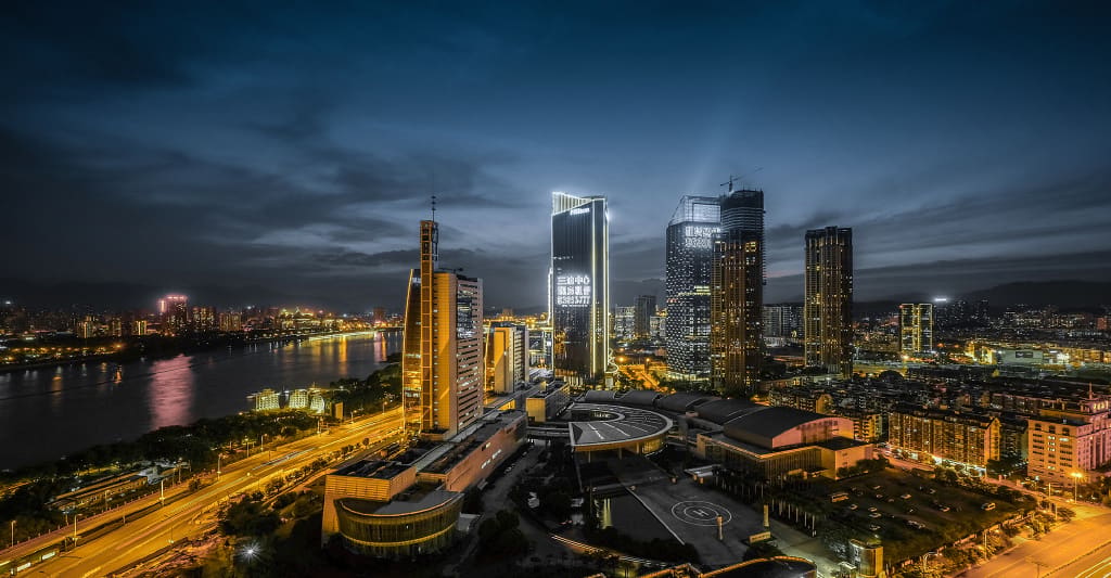 Uma vista de Fuzhou
