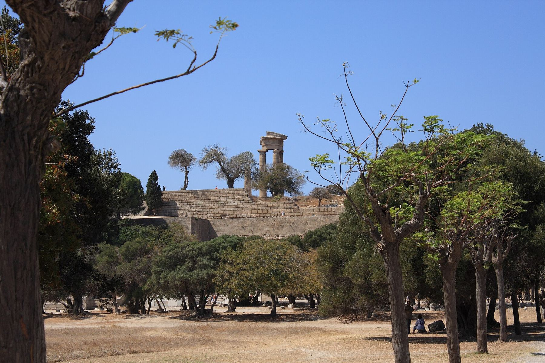 Μια θέα του προορισμού Rhodes