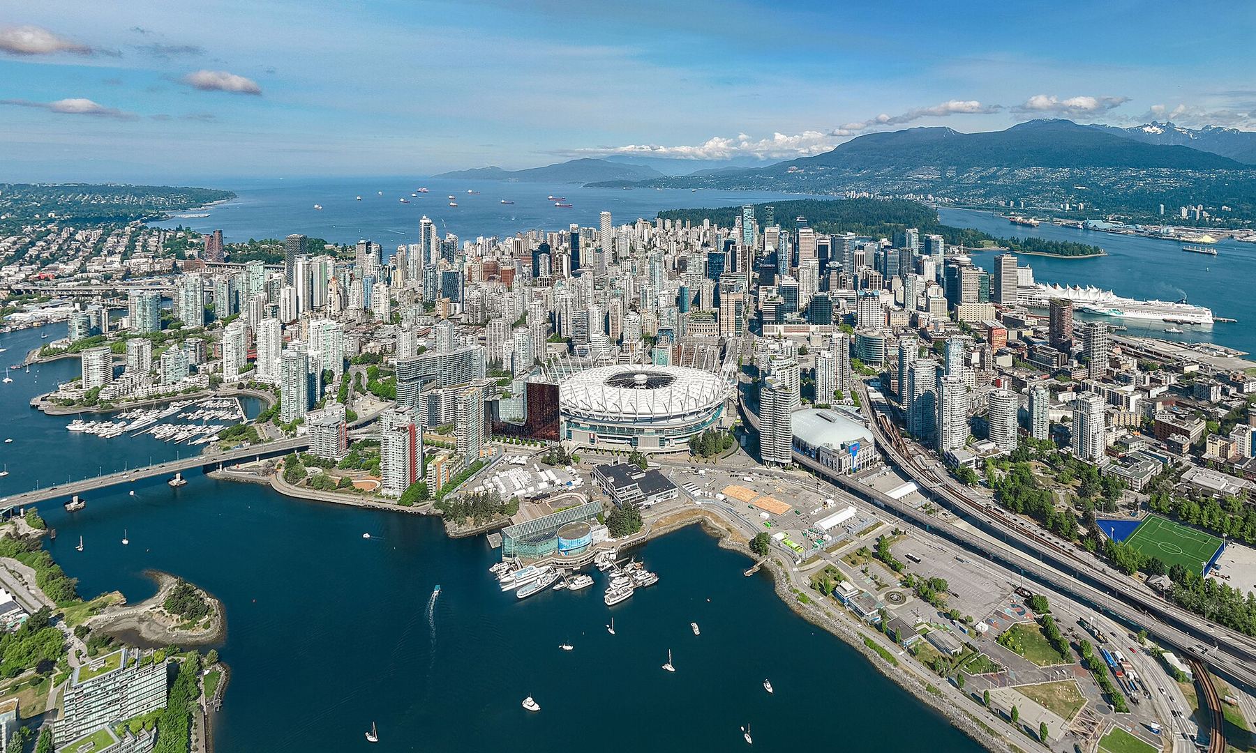 Uma vista de Vancouver