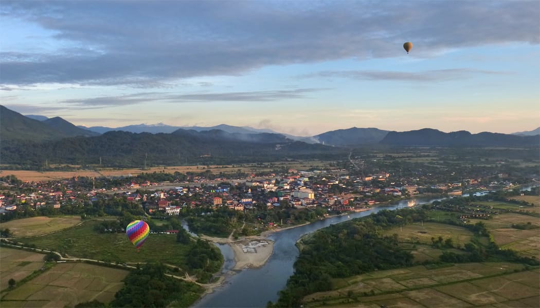 Ein Blick auf Vang Vieng