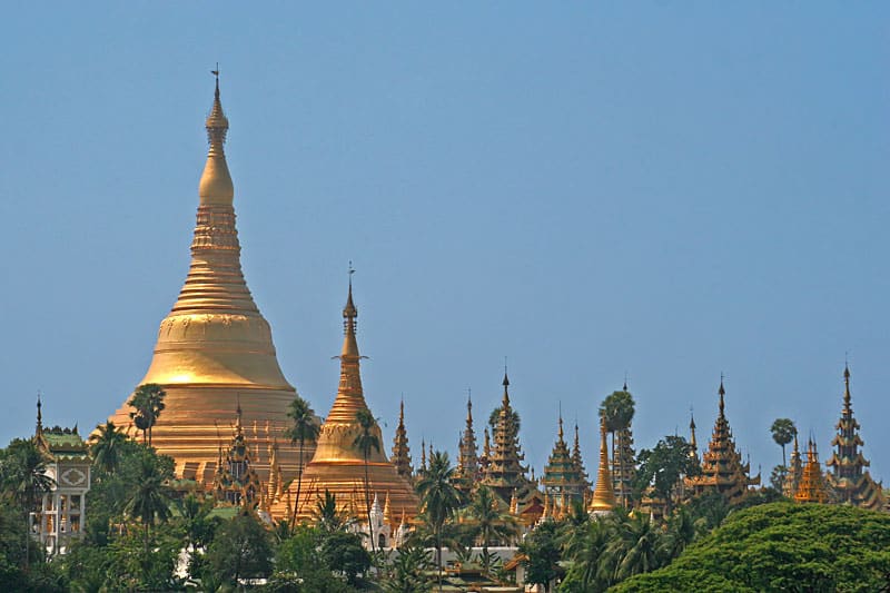 Una vista de Yangon
