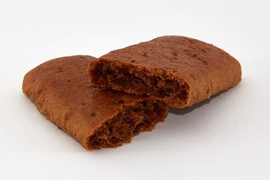 Traditional Aachener Printen displayed inside an Altstadt bakery.