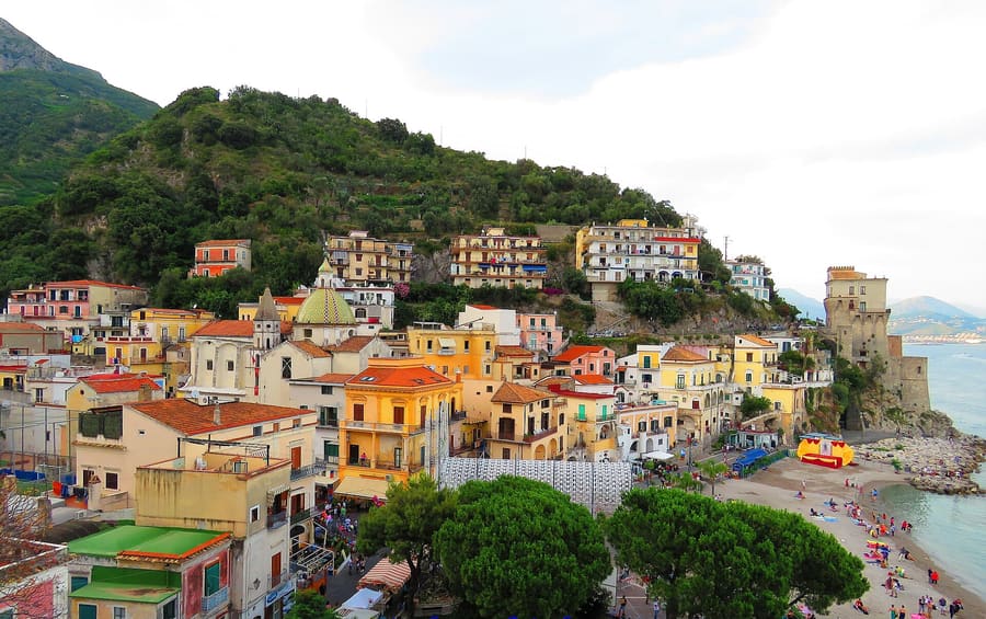 The harbor at Cetara, the historical center of the region's anchovy fishing industry.
