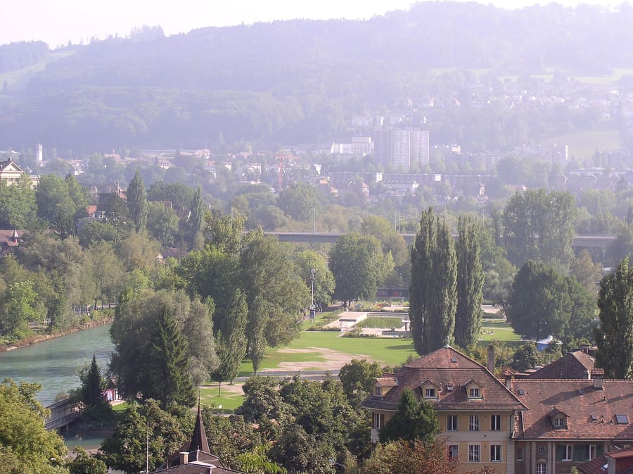 Summer dining and casual outdoor drinks stretch right down to the river banks at Marzili.