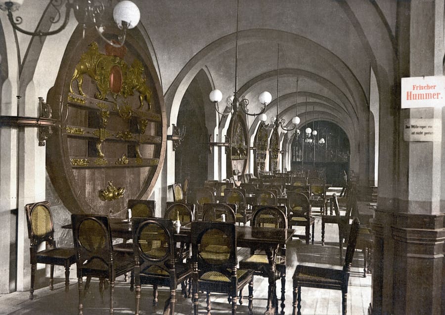 The Ratskeller holds Germany's oldest wine cask, dating from 1653.