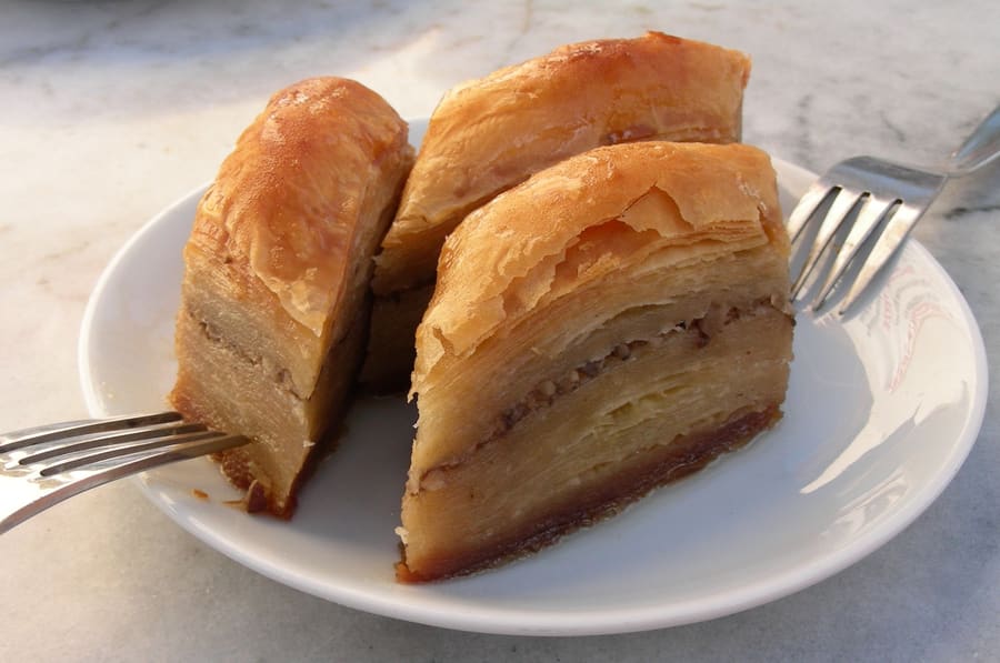 Pistachio baklava and local kebabs form the bedrock of daily dining.