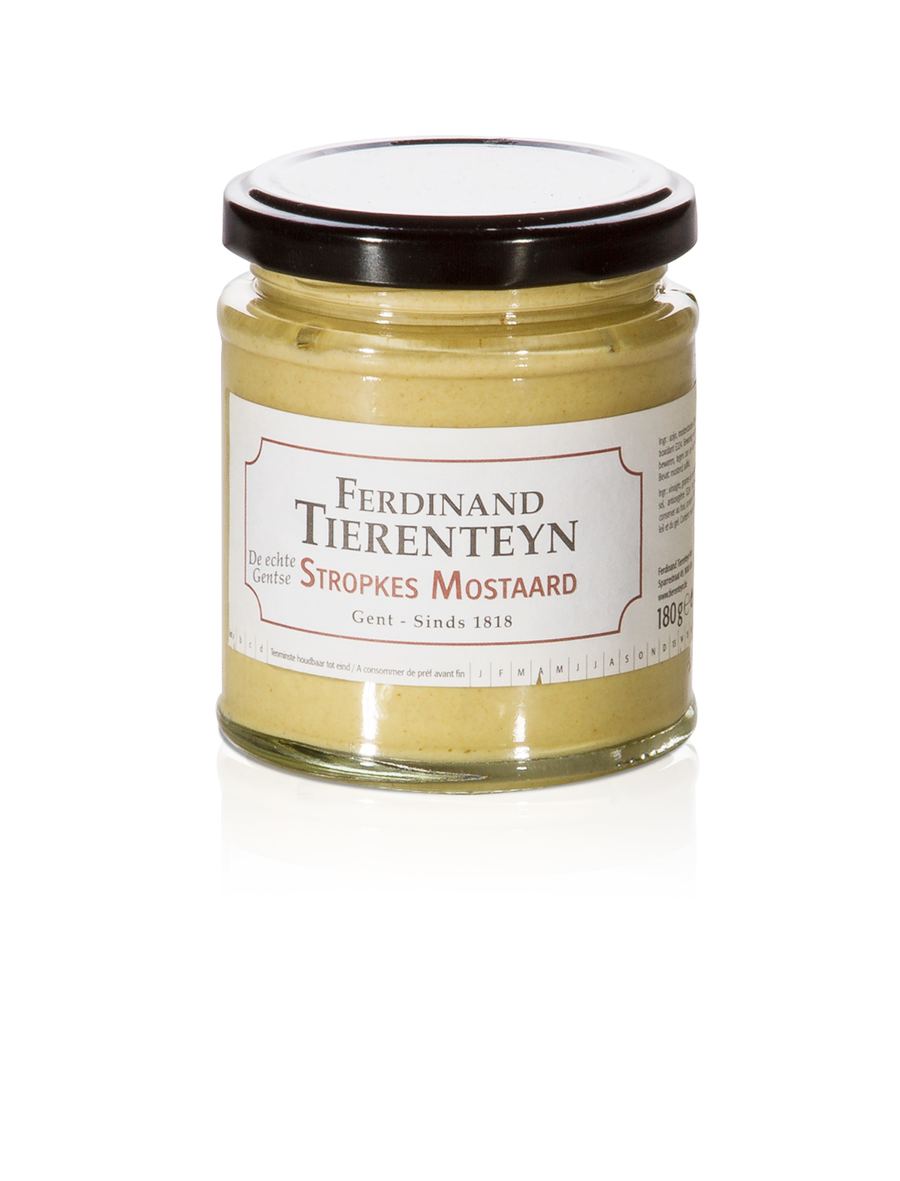 Tierenteyn-Verlent mustard shop on Groentenmarkt, operating on this spot since 1867.