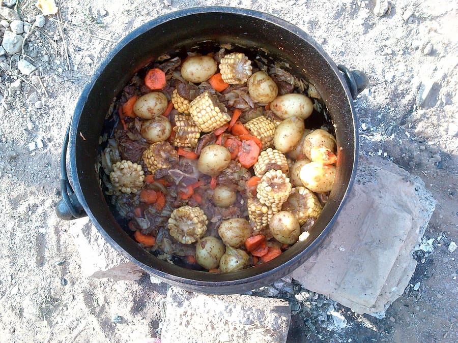 A slow-cooked game meat potjiekos served at a Sabie River lodge.