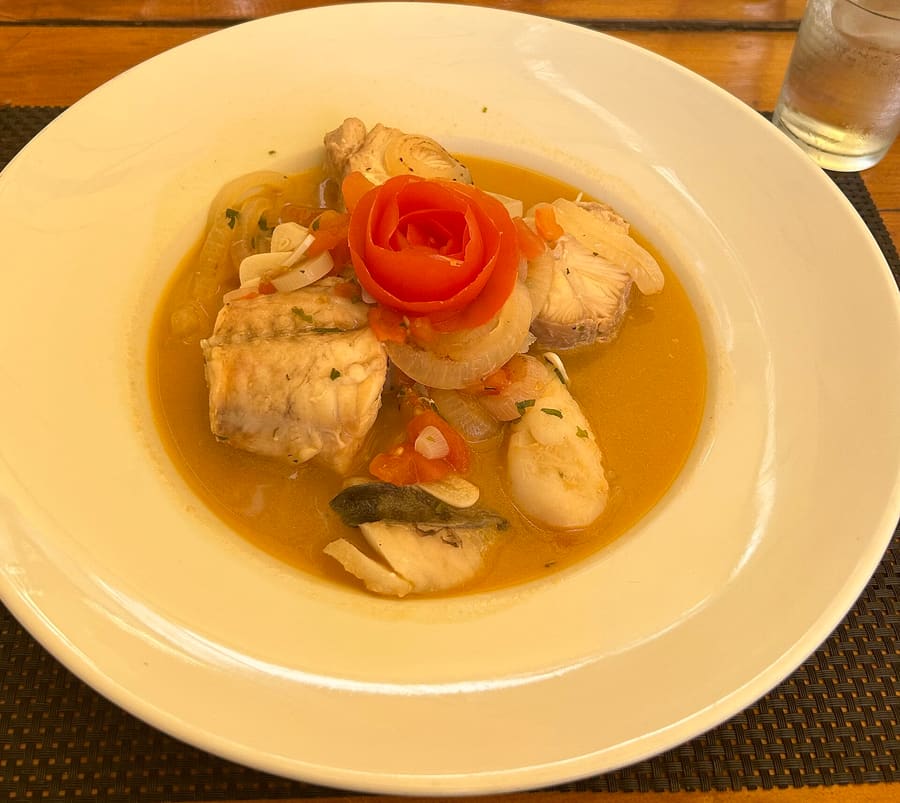 Gregada simmered in a copper pot with local fish and potatoes.