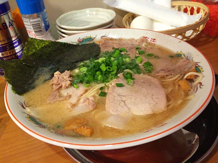 Kurume tonkotsu ramen features a thicker, richer broth than its Hakata counterpart.