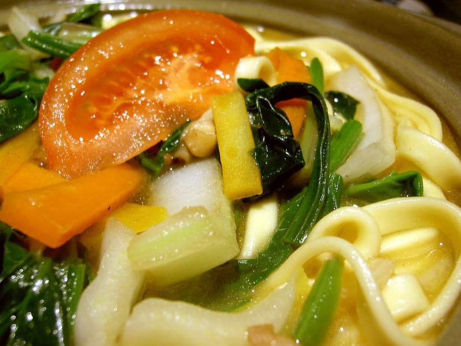 Thukpa noodle soup served in Old Town Leh.