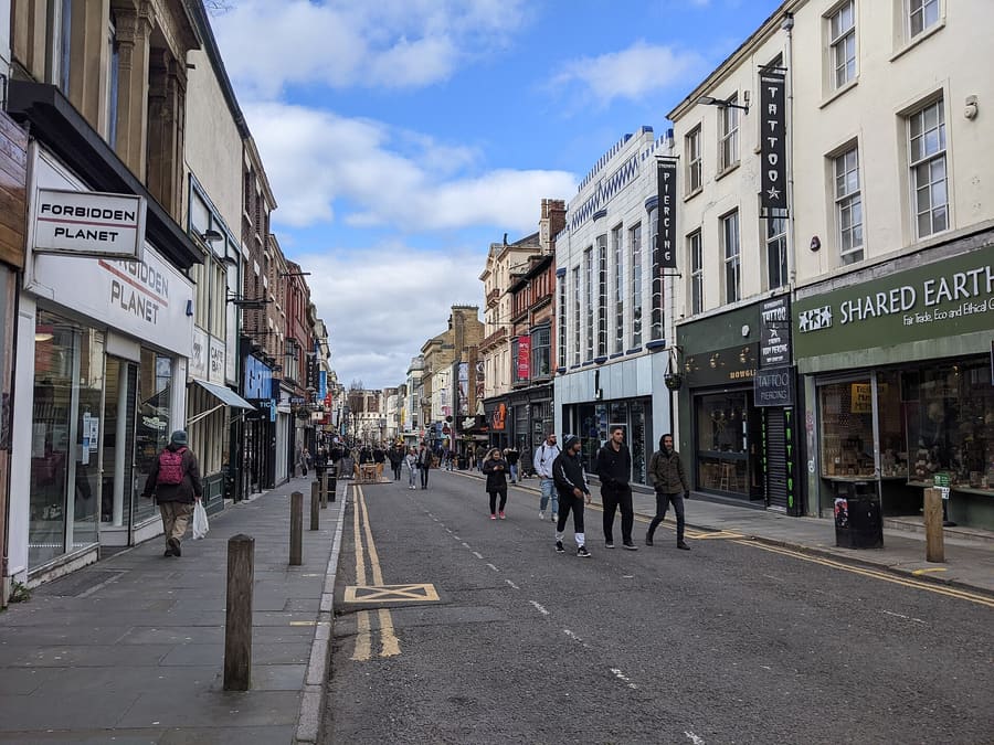 Bold Street is Liverpool's culinary spine, packed with global eateries and cafes.