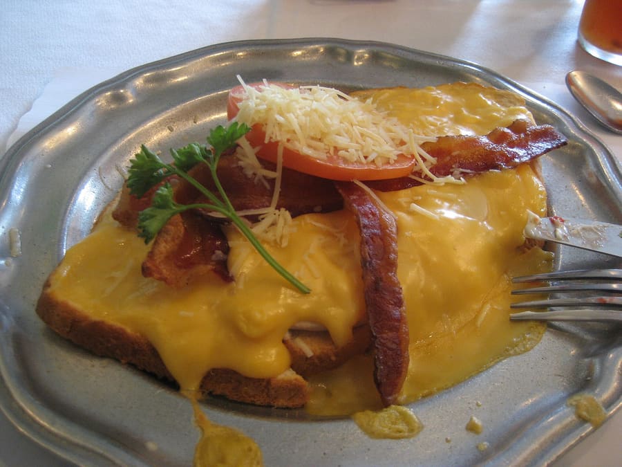 The classic Hot Brown sandwich served at The Brown Hotel downtown.