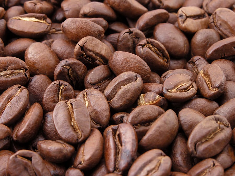 Freshly roasted coffee beans at a cafe along Avenida Santander.