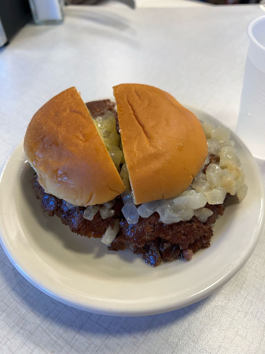 A classic butter burger served hot on a toasted buttered bun.