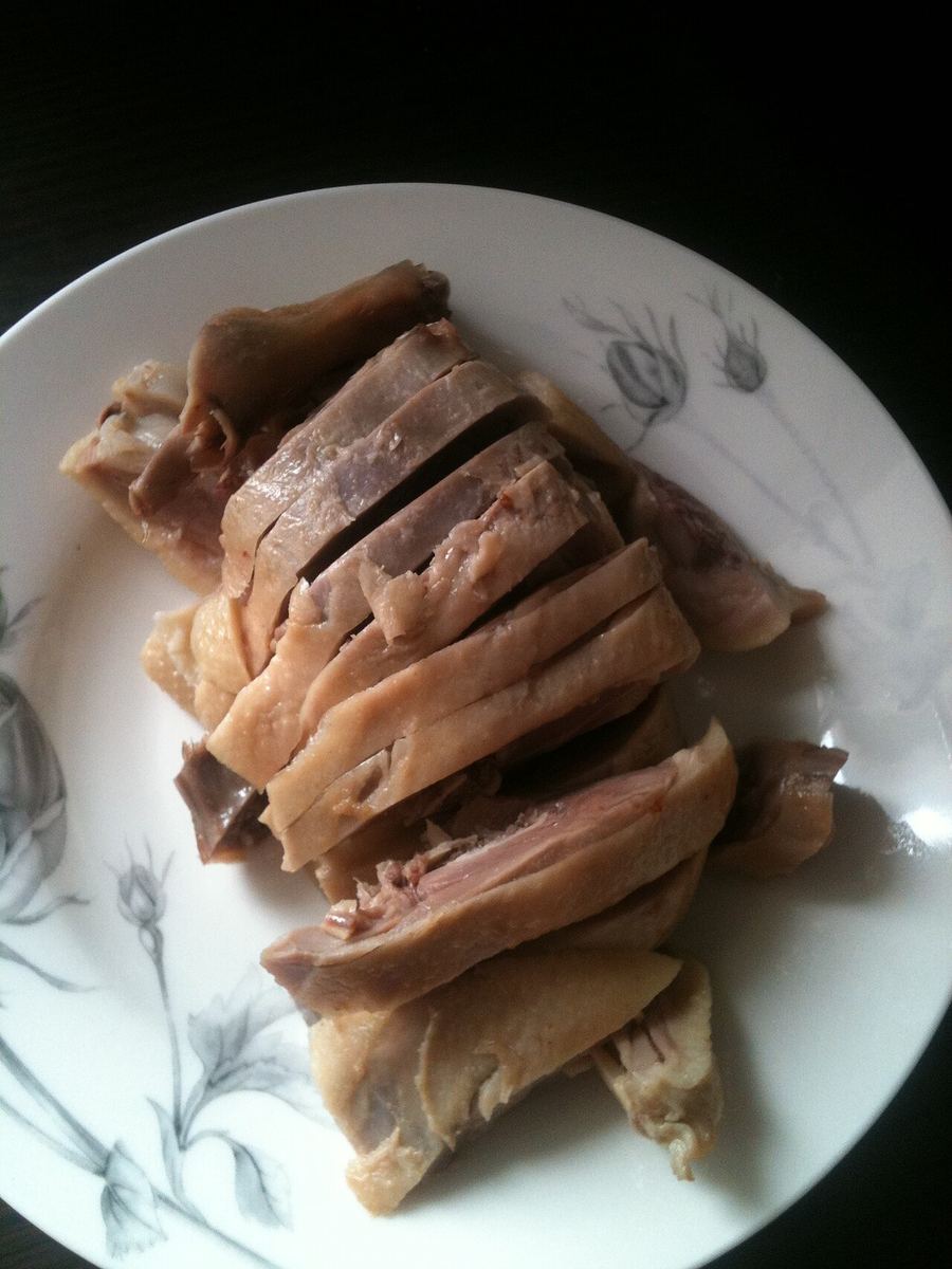 Nanjing salted duck, cured with peppercorns and served cold.